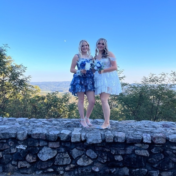 Blue Sequin hoco dress - Picture 4 of 4